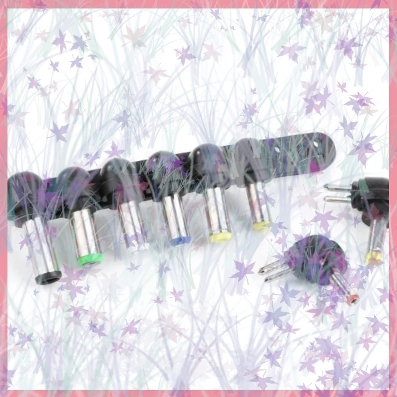 Adaptador para ordenador portátil con 8 puntas intercambiables, enchufes CC para cargador de conector de alimentación para cabezal convertidor CC de 8 bits, interfaz multimodelo B6 - imagen 5