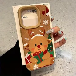 Funda Piel Sintética iPhone 16 / 15 Pro Max – Reno Navideño