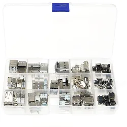 Conector USB Macho Hembra Vertical SMD 14 Estilos Carga Datos