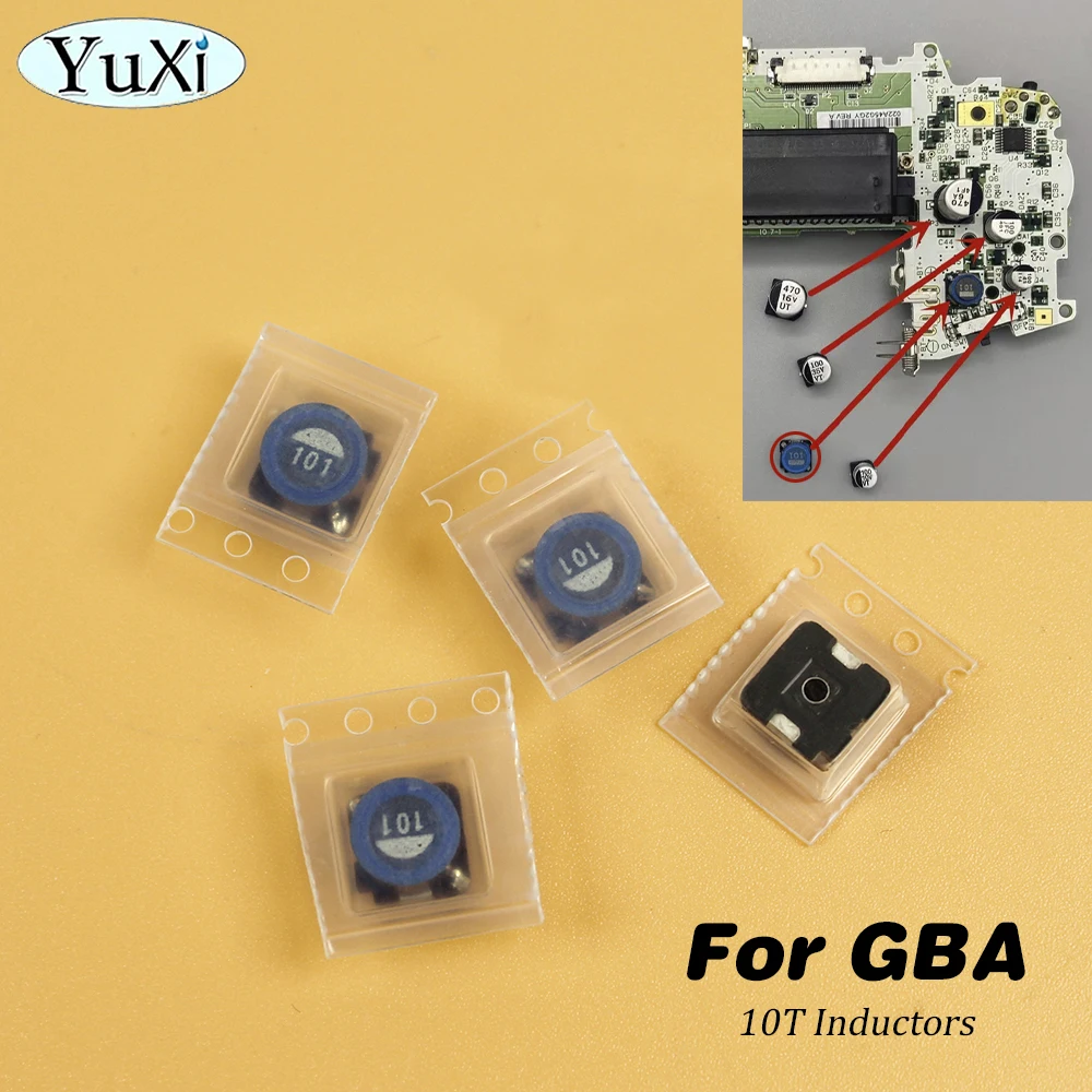 Inductor de placa base para Gameboy Advance GBA 10T 40T Inductor SMD 100UH bobina Inductor de potencia 101 para pieza de consola Nintendo GBA, 1 ud. - imagen 4