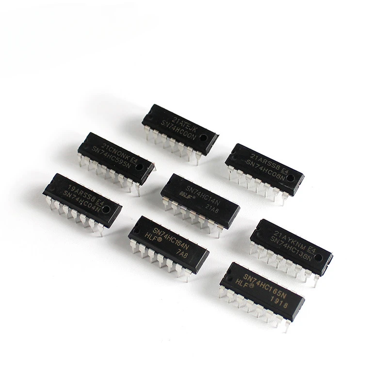 Kit de circuito integrado lógico IC, 80 piezas, DIP-14, SN74HC00N, SN74HC04N, SN74HC08N, SN74HC14N, SN74HC138N, SN74HC164N, SN74HC165N, SN74HC595N - imagen 4