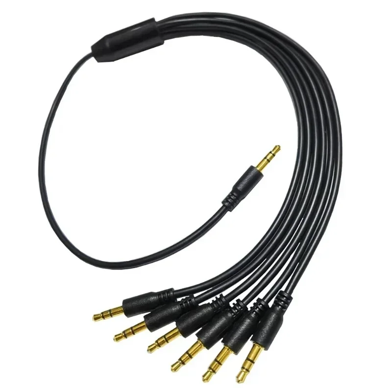 Cable de Audio con conector para auriculares, divisor de 3,5mm, Cable de 3,5mm, 1 macho a 2/3/4/5/6 macho, adaptador divisor de Cable auxiliar para auriculares de ordenador - imagen 4