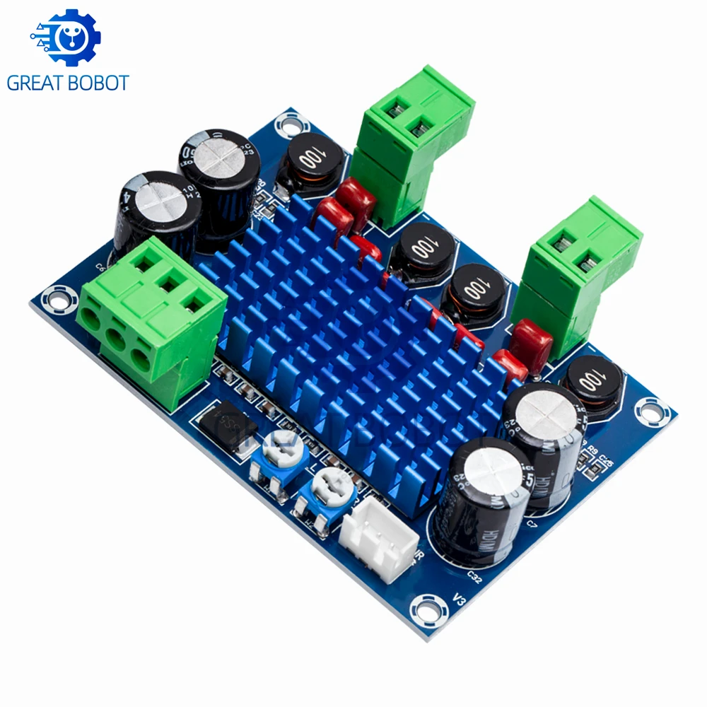 Placa amplificadora de potencia HIFI Digital de alta potencia BS XH M572 TPA3116D2-2 * 120W, enchufe de chasis dedicado, entrada de 5V/24V/28V, salida de 120W - imagen 4