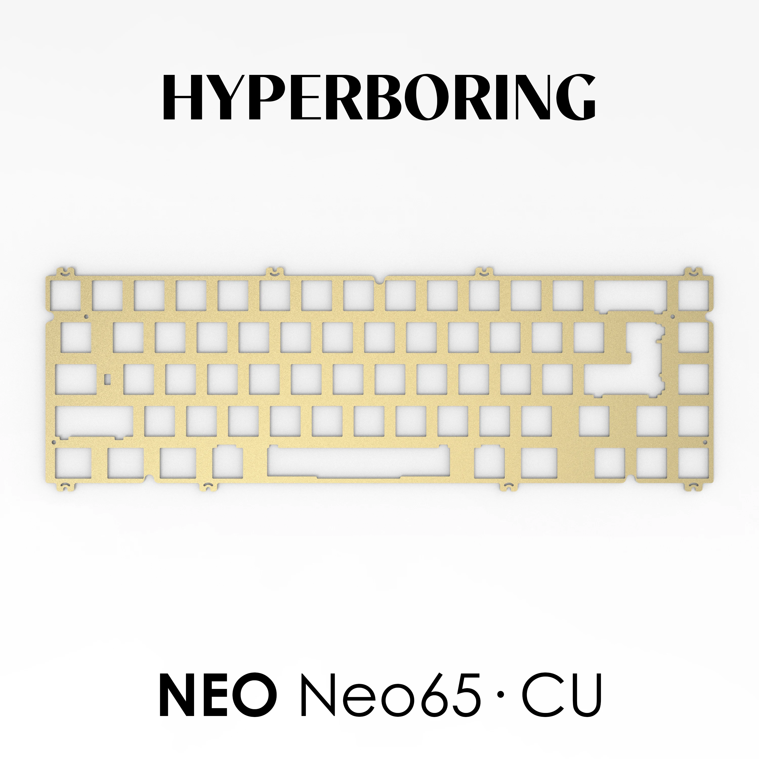 Placa de posicionamiento de teclado Neo65CU, placa de teclado de latón y aluminio PP FR4 para teclado mecánico Neo65CU, accesorios de regalo para PC