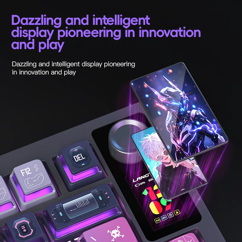 Teclado mecánico Langtu Lt75Pro, 3 modos, 80 teclas, con cable/inalámbrico/Bluetooth, junta PBT RGB, teclado personalizado para juegos de PC de oficina Ori - imagen 4