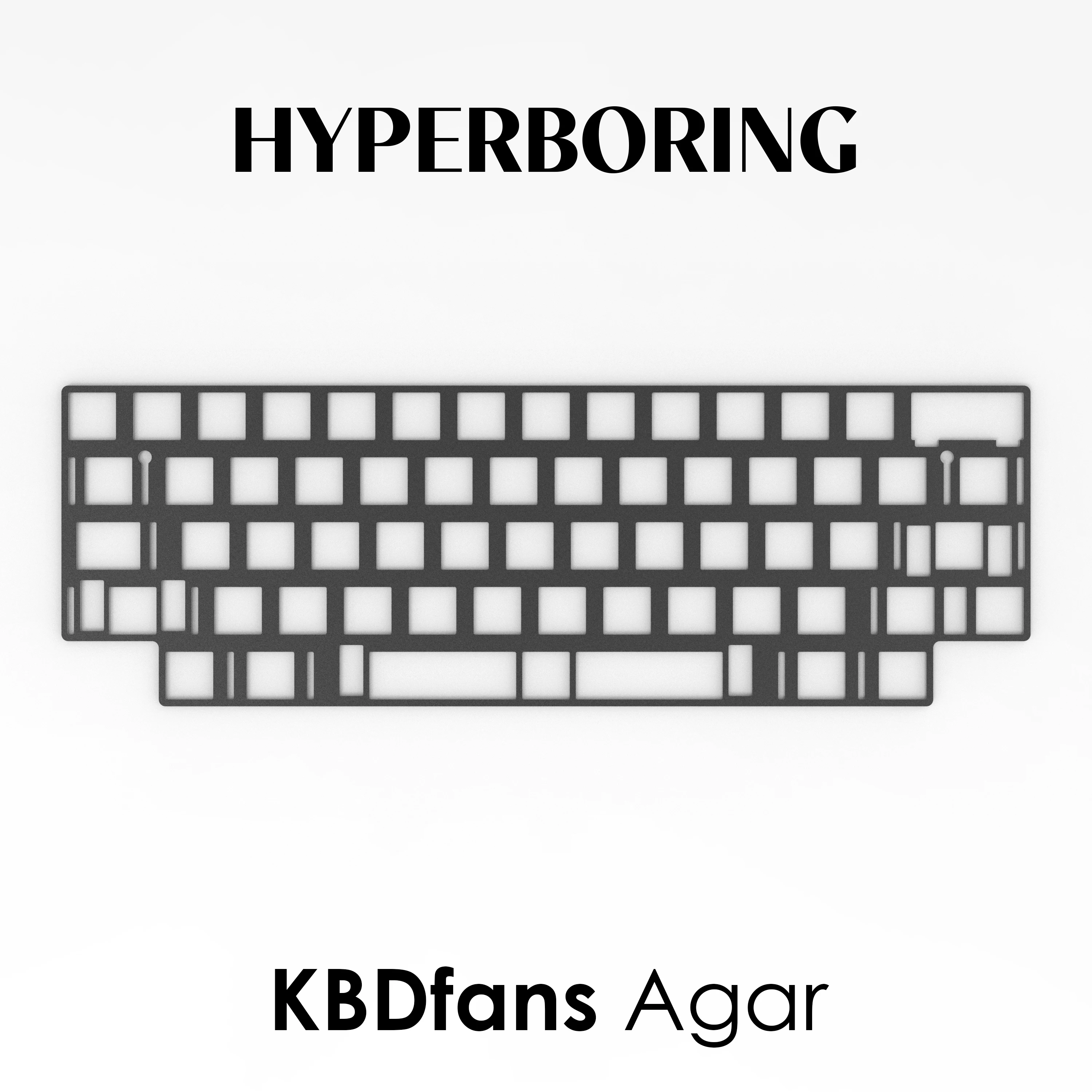 Placa de posicionamiento de Agar KBDfans para teclado mecánico, placa de fibra de carbono PP Alu personalizada para PC, accesorios para teclado, regalo DIY - imagen 4