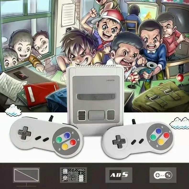 Consola de juegos de TV Retro SFC620, mando de juegos portátil Retro con 620 juegos clásicos integrados, consola de videojuegos con regalo para niño