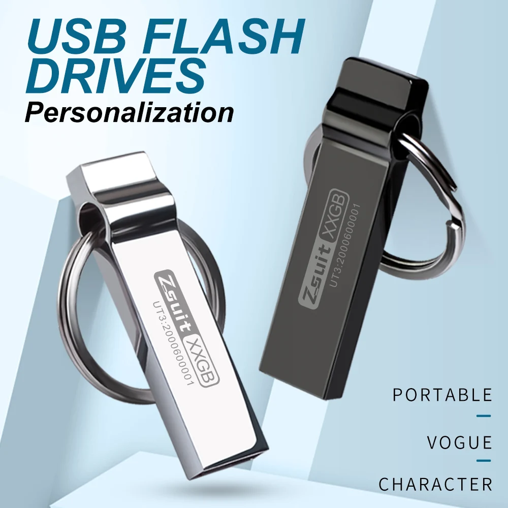 Zsuit Metal USB 3,0 PenDrive alta velocidad Flash Usb Memory Stick 32GB 64GB 128GB impermeable USB Flash Pen Drives U Disk - imagen 3