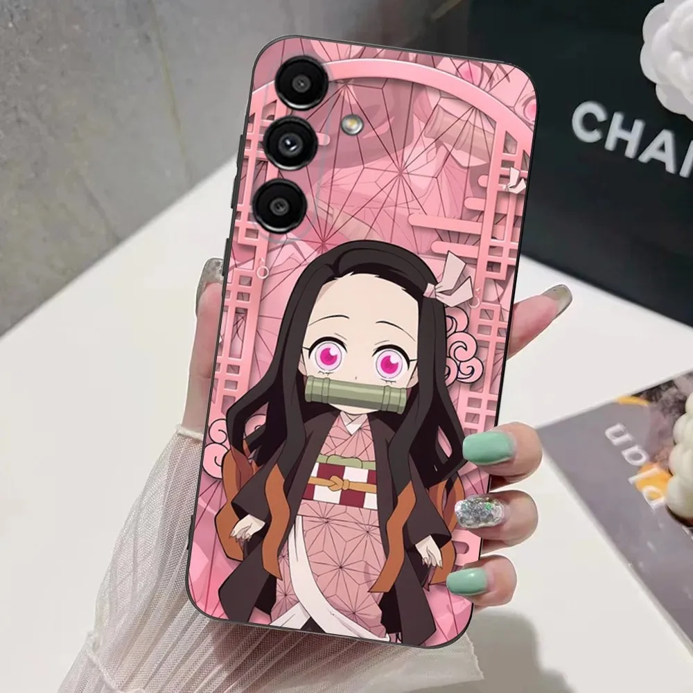 Funda de teléfono Nezuko k-kamado para Samsung S24,S21,S22,S23,S30,Ultra,S20,Plus,Fe,Lite,Note,10,9,5G, funda suave negra - imagen 5
