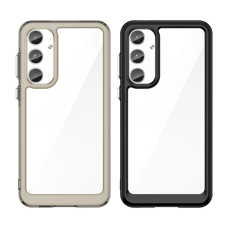 Funda de silicona transparente de lujo para Samsung Galaxy A55, carcasa protectora de TPU para teléfono Galaxy A55 - imagen 3