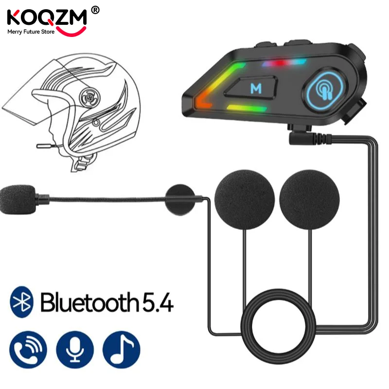 ✈ Interfaz de TYPE-C para casco, auriculares Bluetooth para LEXIN B4FM/GTX/G2P/G16/G1/MeshCom/Novus, juego de Audio para motocicleta - imagen 2