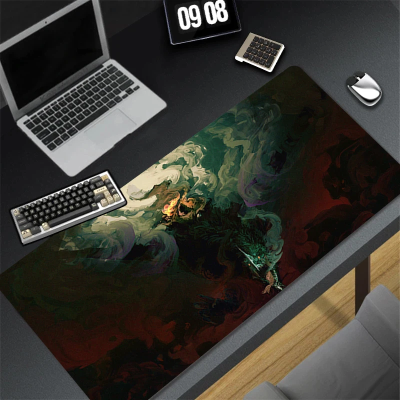 Alfombrilla de ratón extendida del Señor de los Anillos, alfombrilla de escritorio con borde cosido, Base antideslizante, alfombrilla para teclado de ordenador para ordenador portátil - imagen 5