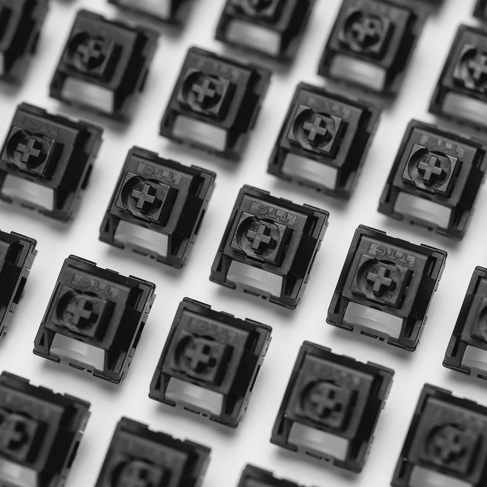 Interruptor para teclado mecánico BP x TTC OS Old School, lineal negro, 5 pines, Lubed preciso, 55g, guía de luz de vástago P1, GK61, Anne Pro 2 - imagen 3