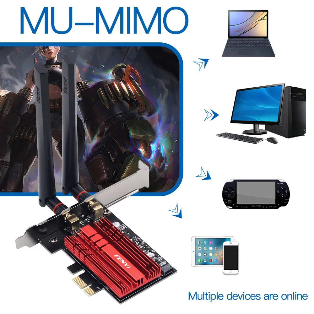 Adaptador de 6 tarjetas Win 5374, WiFi 6E AX210 FV-AXE3000, 5,3 Mbps, para Bluetooth 2,4, 10/11G/5Ghz/6Ghz, 802.11AX - imagen 4