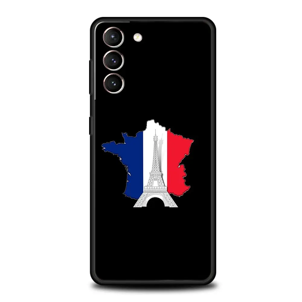Funda de teléfono con bandera de Francia para Samsung Galaxy S24, S23, S22, S20 Ultra, S21 FE, 5G, S10, S9 Plus, S10E, S8, funda de silicona suave - imagen 2