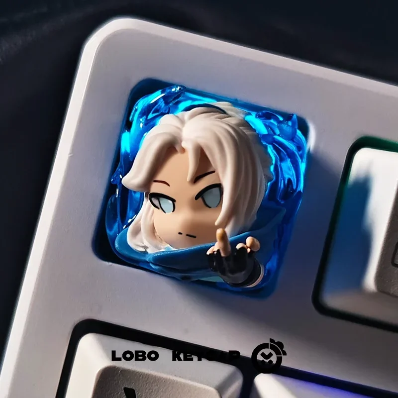 Lobo Jett Keycaps VALORANT Anime Keycap duel Teclado mecánico Keycaps resina transparente personalizado Pc accesorios jugador regalo - imagen 3