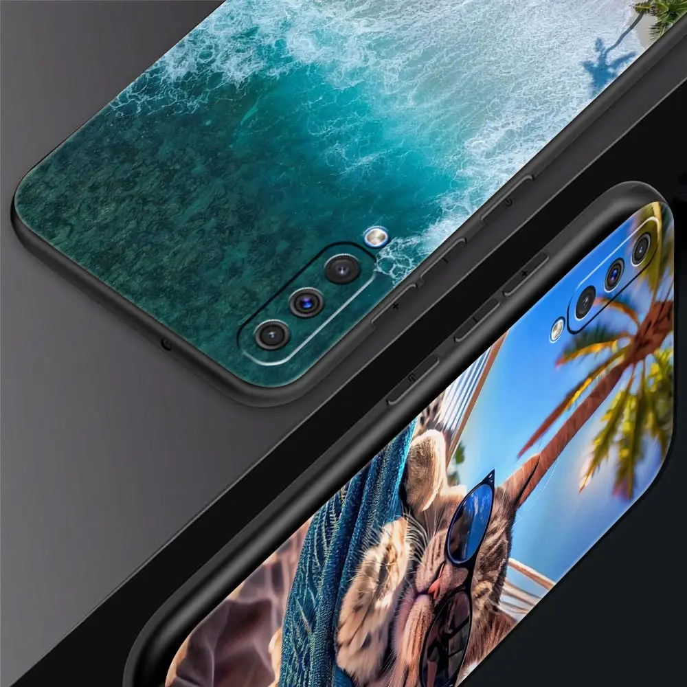 Funda de teléfono de palmera de coco para Samsung A24 A12 A16 A14 A32 A50 A70 A20E A20S A10S A22 A30 A40 A34 A54 A42 A52 5G A06 - imagen 3