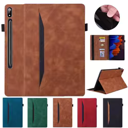 Para Lenovo Tab P12 Pro funda de 12,6 pulgadas de cuero PU suave TPU funda trasera de negocios para Xiaoxin Pad Pro Lenovo P12 Pro funda 12 6