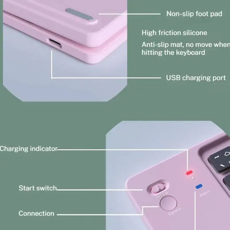 El nuevo teclado plegable ultrafino Bluetooth admite teléfonos, tabletas y portátiles recargables con batería de duración extendida - imagen 3