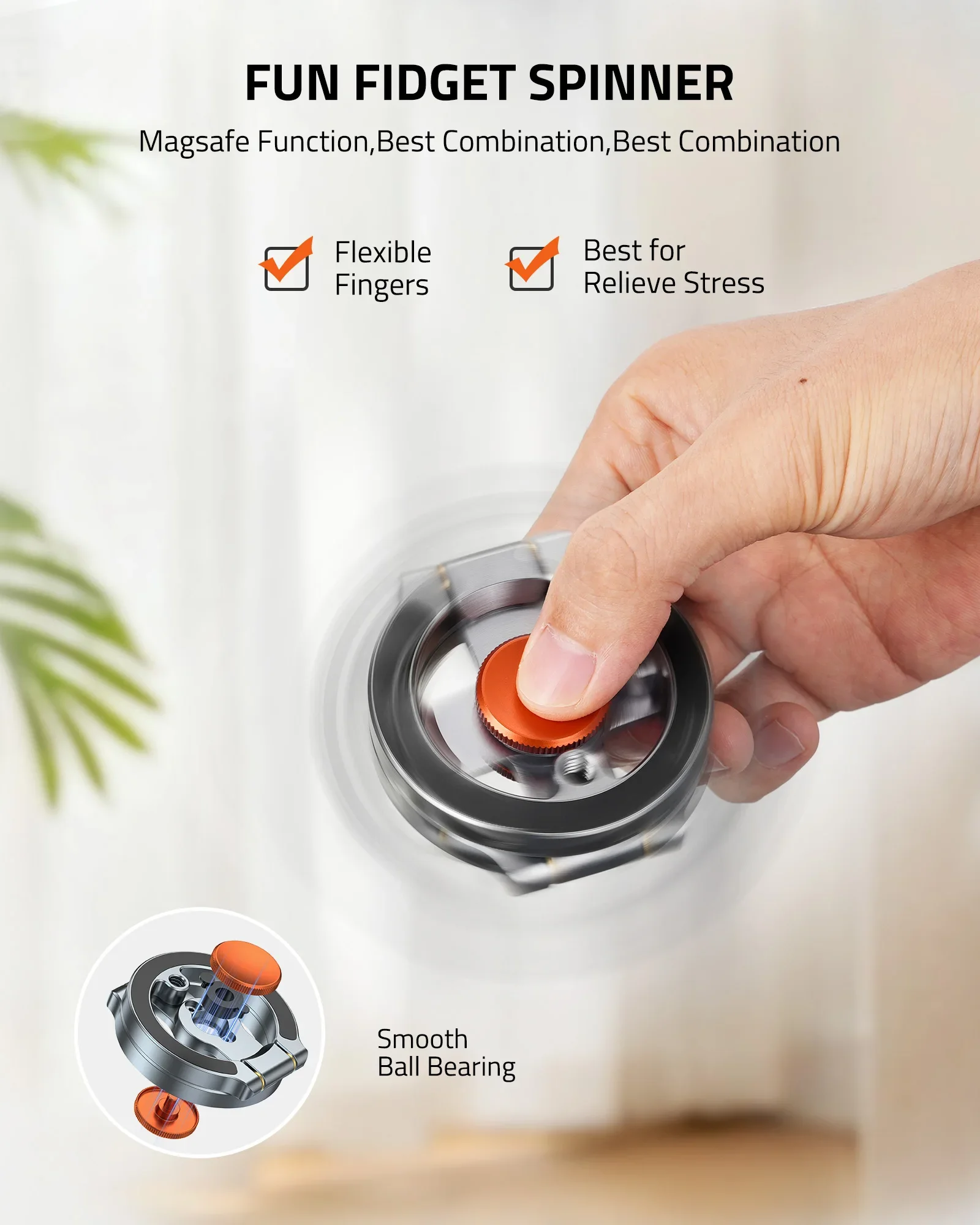 CAMOLO MG-11 soporte magnético de doble cara para teléfono móvil para iPhone 17 16 15 14 13 12 teléfono inteligente Android soporte magnético fuerte para teléfono - imagen 3