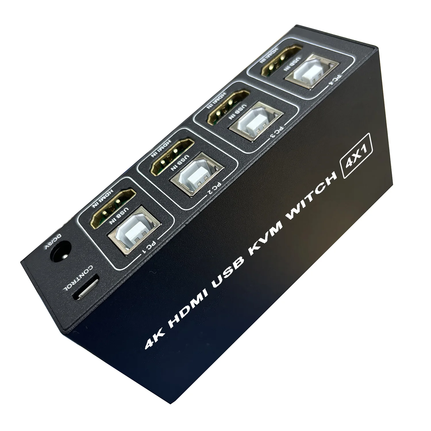 Conmutador KVM HDMI de 4 puertos 4 en 1 salida USB 2,0 Selector de interruptor 4K 60Hz convertidor de Audio y vídeo para 4 PC Share Mouse teclado Monitor - imagen 2