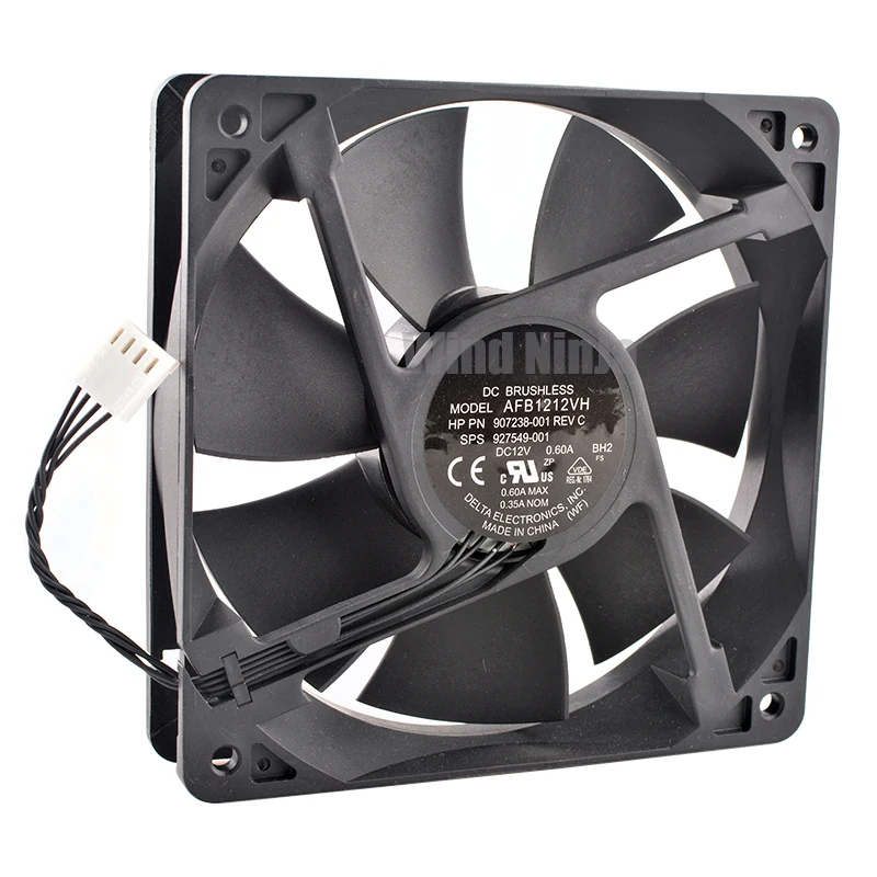 AFB1212VH 12cm 120mmX25mm 4 pines DC12V 0.60A ventilador de refrigeración para CPU de chasis de estación de trabajo Z4 G4 Compatible con 907238 -001 927549 -001 - imagen 2