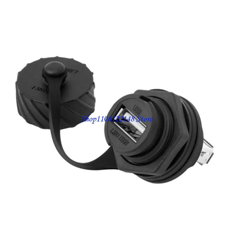 P9FA USB 2.0 adaptador montaje del panel enchufe enchufe femenino con conector impermeable con tapa - imagen 4