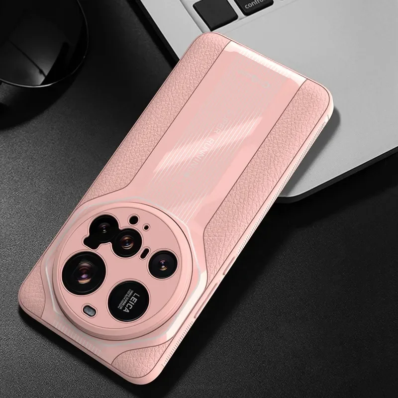 Para Xiaomi 15 Ultra funda de lujo con pintura brillante patrón de cuero Litchi + cubierta de borde de TPU suave para Xiaomi Mi 15 Ultra - imagen 3