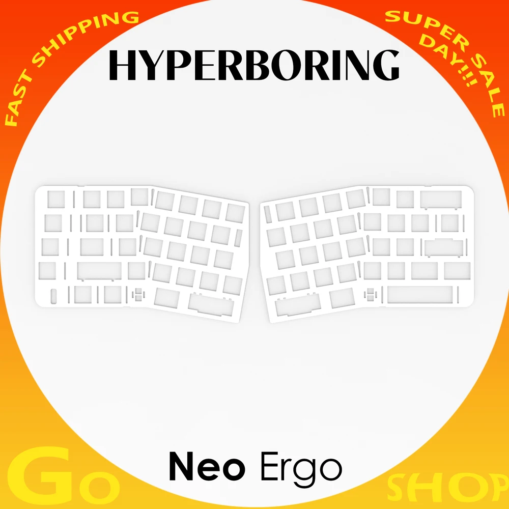 Keebox-Kit de teclado de placa de posicionamiento de carbono NEO Ergo PC PP POM FR4 ALU, teclado montado en PCB, placa DIY, regalos, nuevo