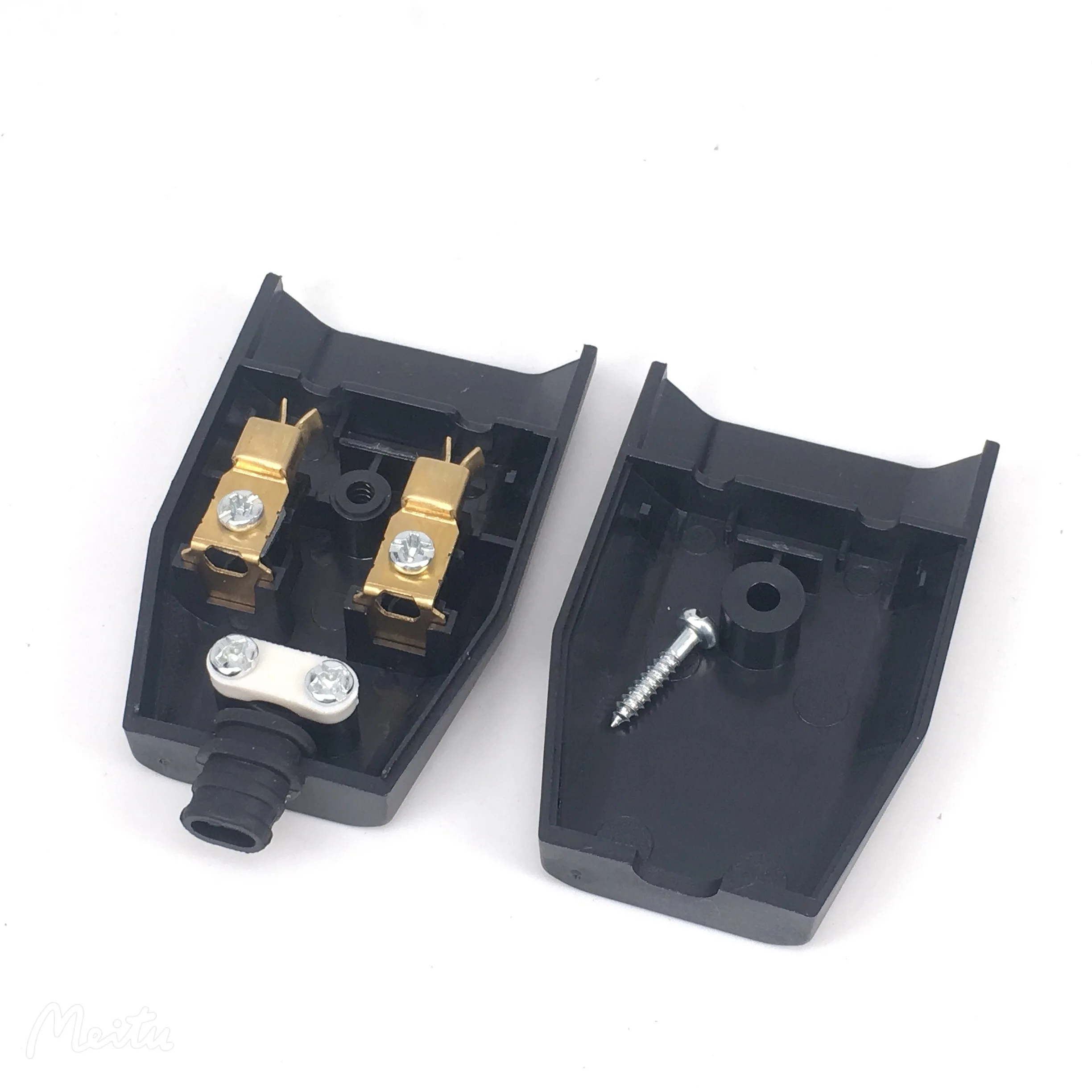 Adaptador de enchufe desmontable hembra de la UE, montaje blanco, máquina industrial con orificio madre europeo de la UE, evita el enchufe del cable de alimentación de soldadura, 1 ud. - imagen 3