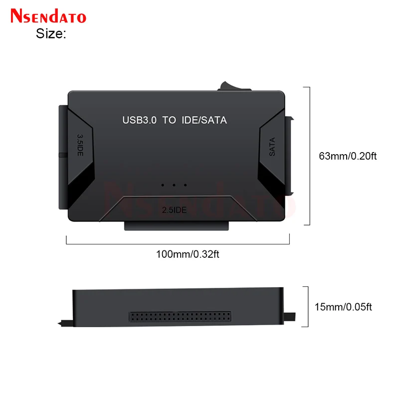 Adaptador Universal de disco duro 2,5 3,5, USB 3,0, transferencia de datos a SATA, IDE, Combo, convertidor externo para unidad óptica, HDD, SSD - imagen 5