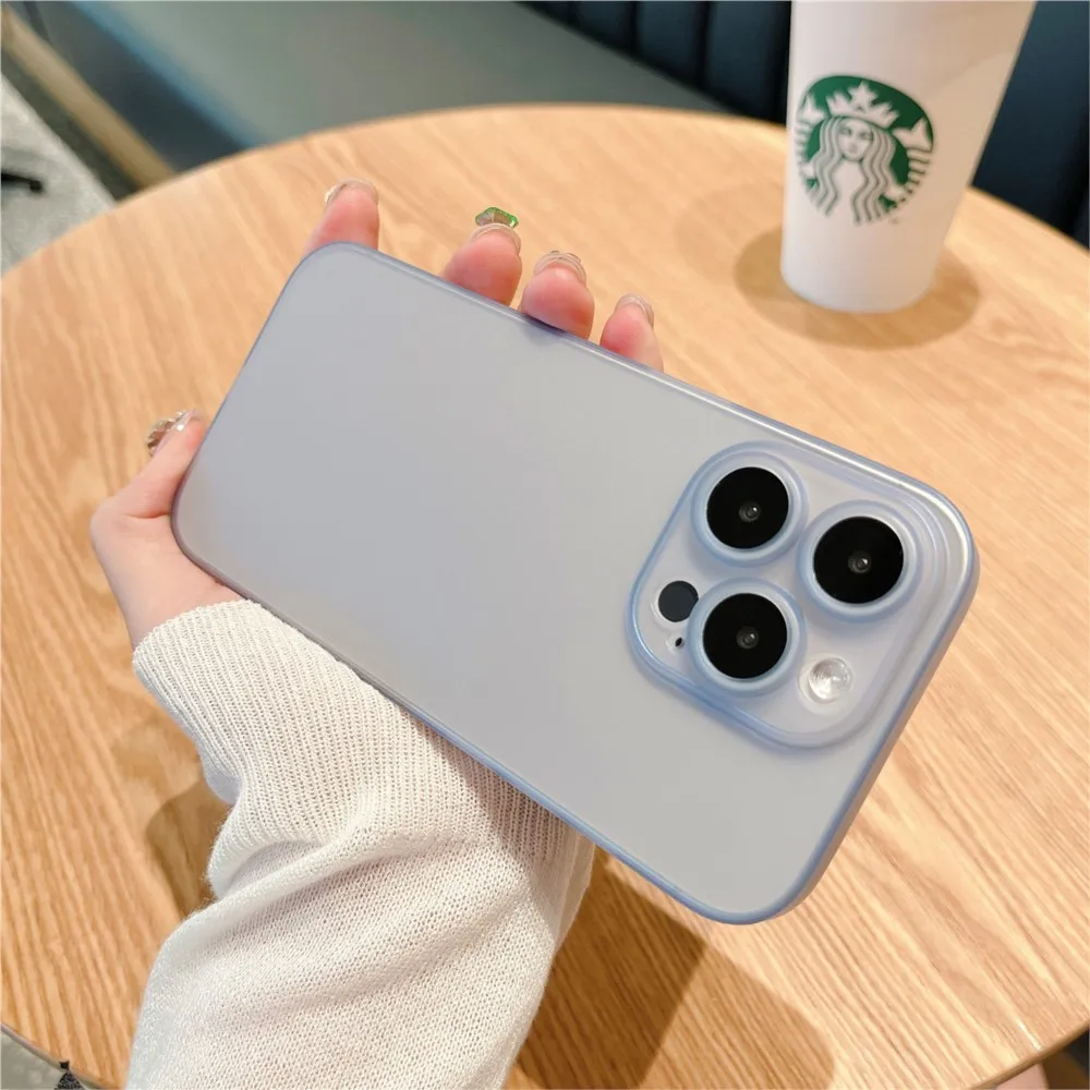 Funda ultrafina de PP para iphone 15 Pro Max 11 12 13 mini 14 15 16 Plus cubierta completa 15 Pro max mate a prueba de golpes - imagen 4