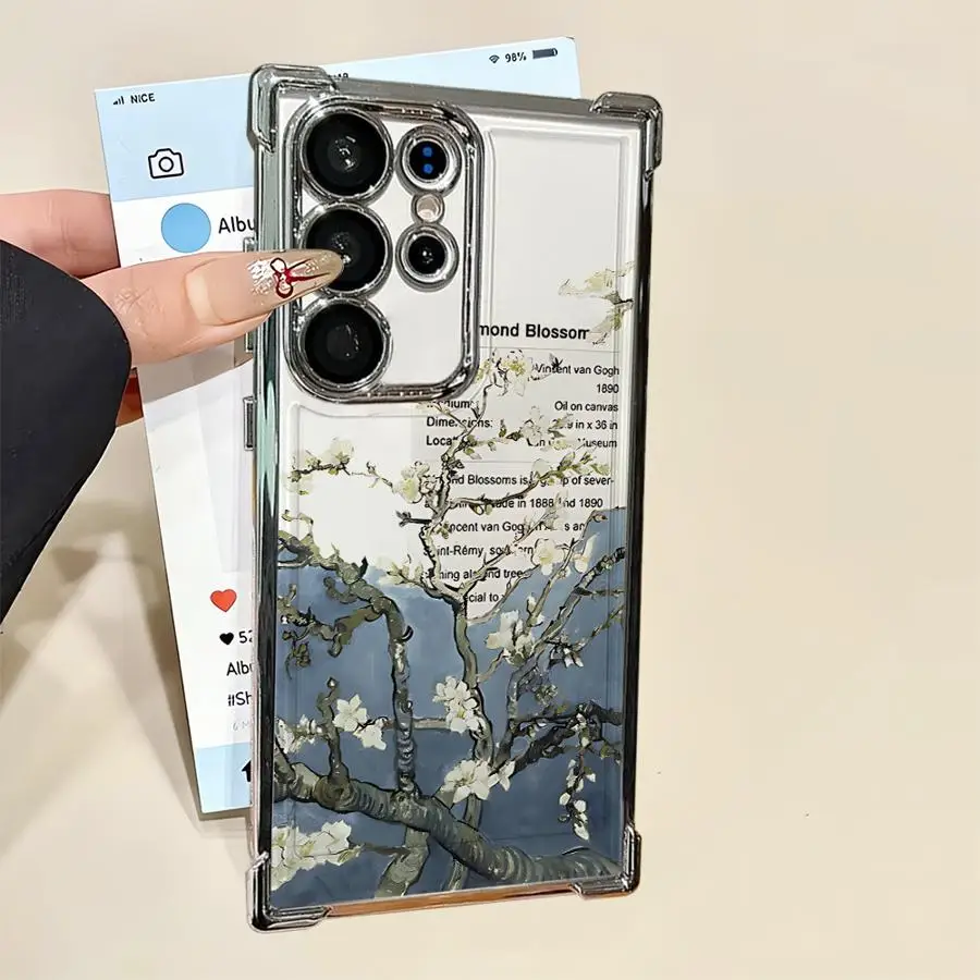 Funda artística de Van Gogh para Samsung Galaxy S22 Ultra S25 Edge S23 S21 Plus S24 S20 FE, funda transparente - imagen 5