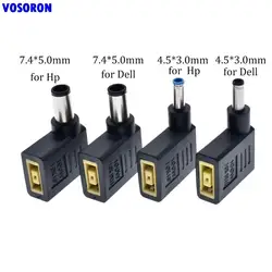 Adaptador DC para portátil HP, Dell y Lenovo de 7,4 x 5 a 4,5 x 3 mm