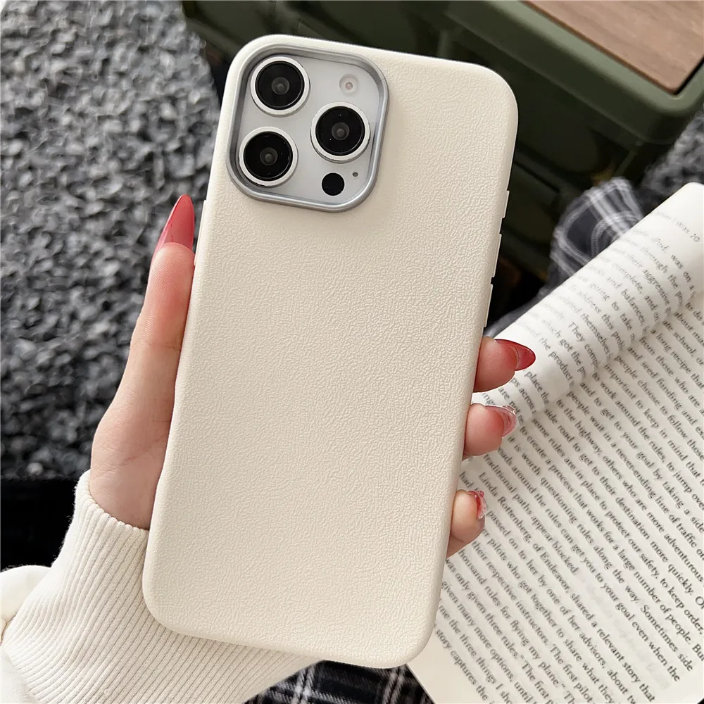 Funda de teléfono con patrón de cuero mate para Samsung S25 S24 S23 S22 Ultra S21 Plus S20 FE Note 20, funda trasera de silicona suave a prueba de golpes - imagen 3