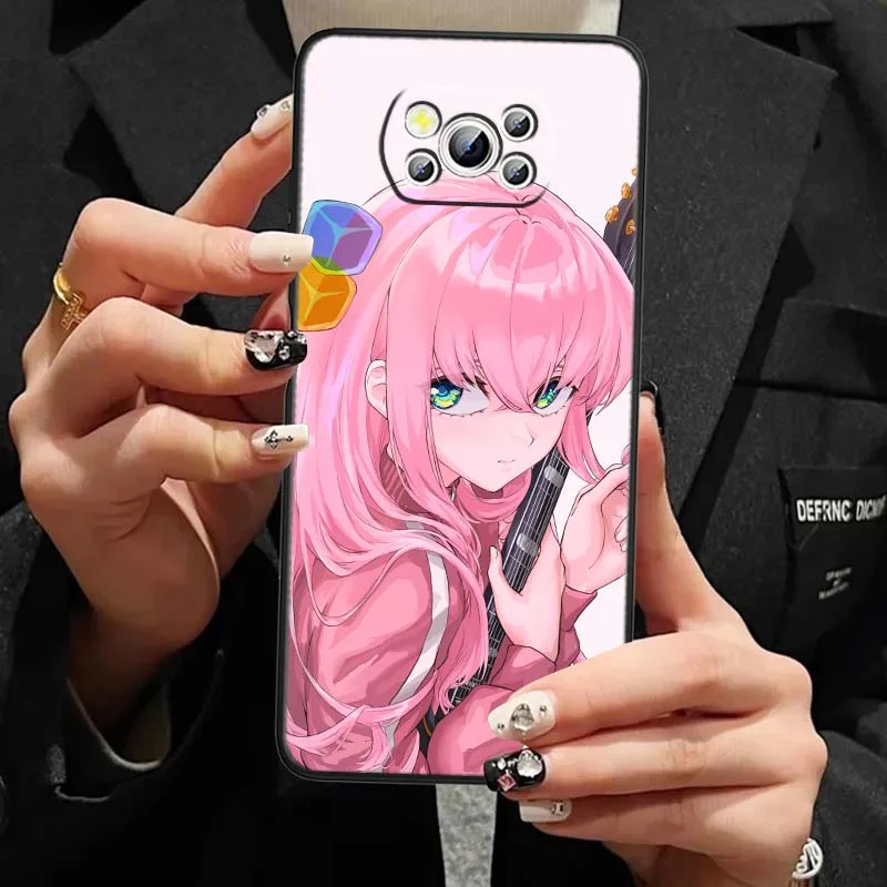 Gotou Hitori Anime para Xiaomi Poco C65 C55 C51 C50 C40 F6 F5 F4 M6 M5 M4 X6 X5 5G funda negra para teléfono - imagen 5