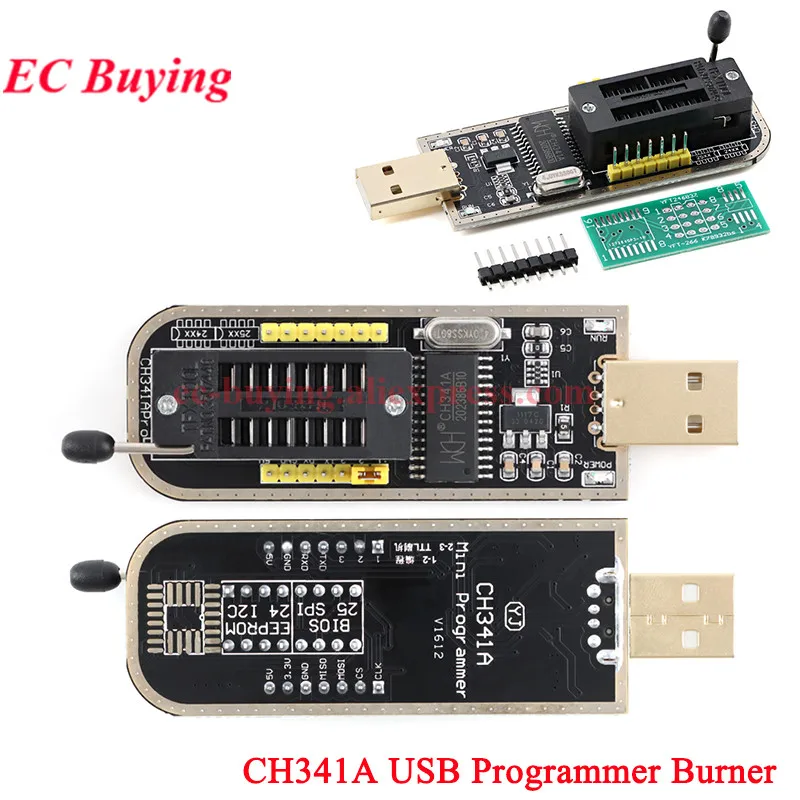 CH341A CH341B 24 25 Series EEPROM Flash BIOS módulo programador USB SOIC8 SOP8 SOP 8 Clip de prueba EEPROM 93CXX/25CXX/24CX quemador ZIF - imagen 5