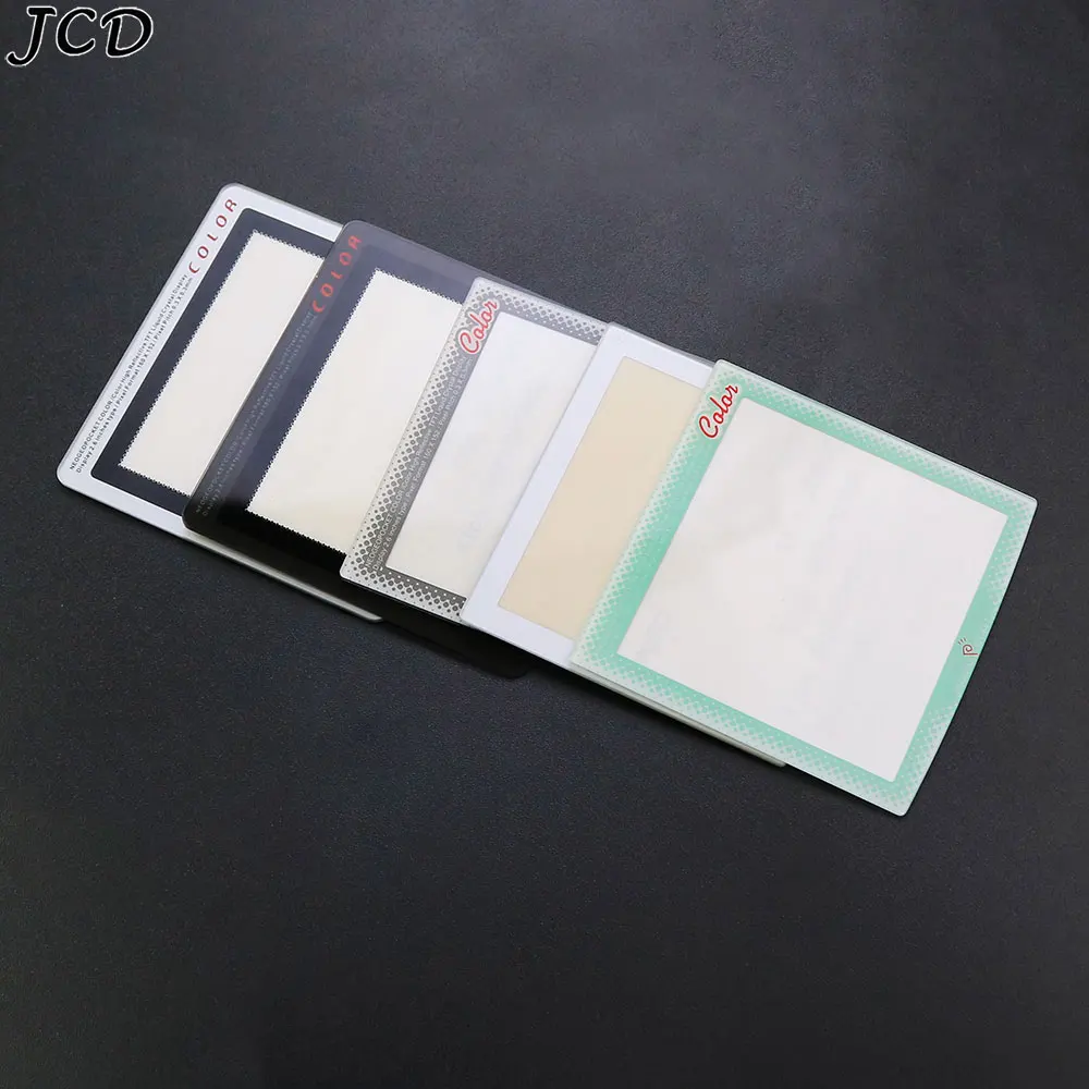 JCD-placa frontal de lente de pantalla de plástico y vidrio para Neo Geo Pocket NGP, repuesto de Color, cubierta Pretector negra y plateada para NGPC - imagen 3