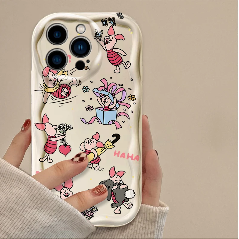 Funda blanda Disney Winnie The Pooh 3D Wave para iPhone 16 15 14 13 12 11 Pro Max X XR XS 8 7 Plus SE 2020, funda de silicona a prueba de golpes - imagen 3