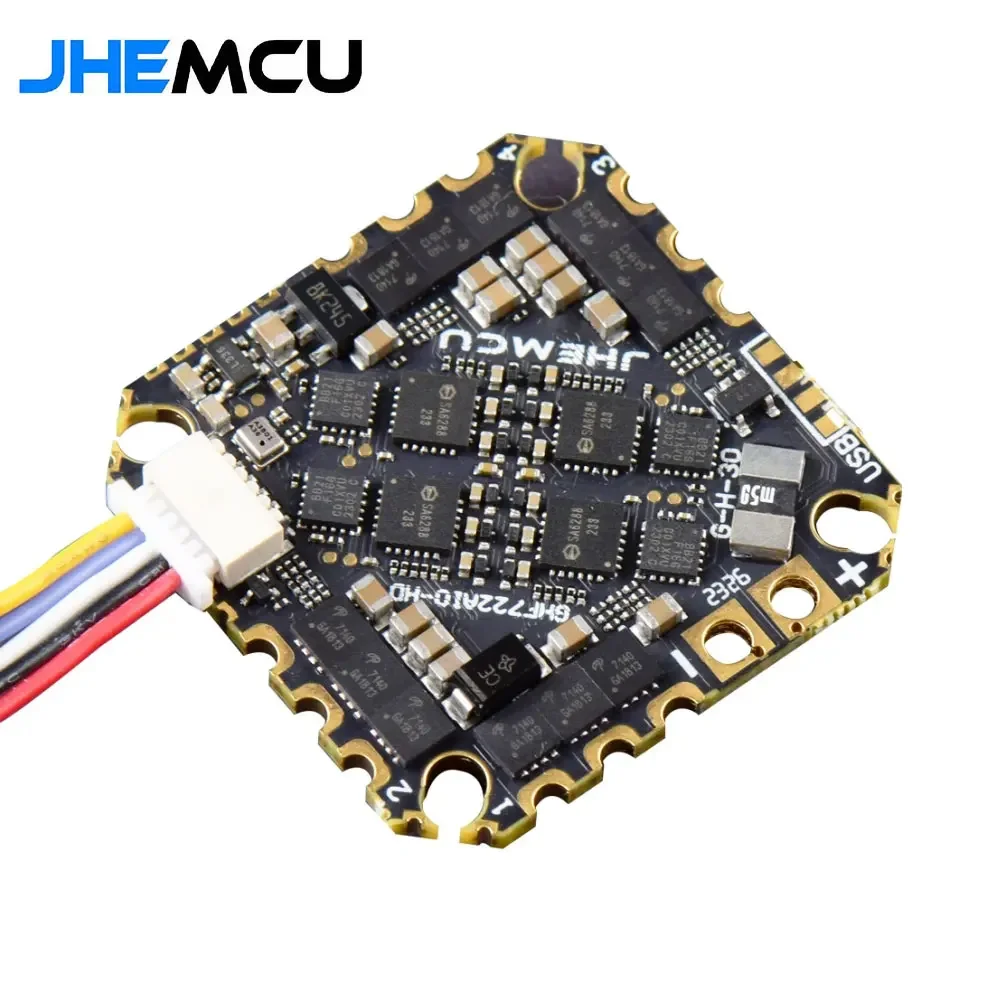 JHEMCU GHF722AIO-HD 40A AIO controlador de vuelo F722 FC Baro OSD BlackBox 40A 4 en 1 ESC 2-6S para RC FPV Freestyle Cinewhoop Drone - imagen 4