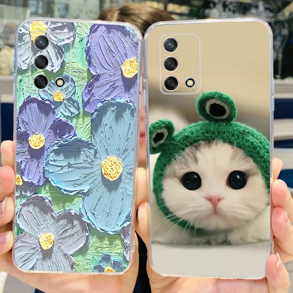 Para Oppo A74 4G funda Oppo A95 funda pintada de lujo funda de teléfono de silicona suave para Oppo A95 A 74 OppoA74 4G contraportada 6,43 ''funda - imagen 2