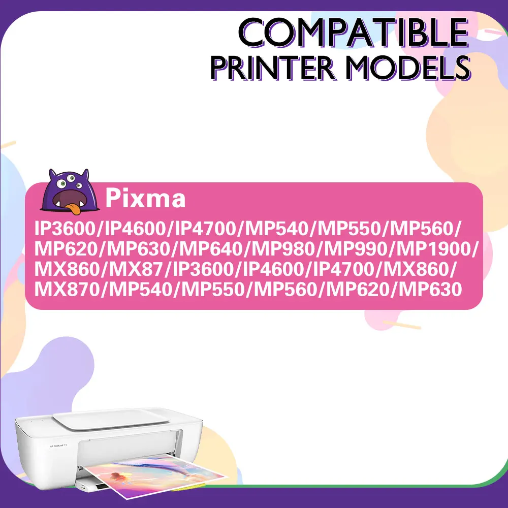 Cartucho de tinta completo PGI 520 CLI 521 XL para impresora Canon Pixma MP540 MP550 MP560 MP620 MP630 MP640 MP980 MP990 MX860 MX870 IP3600 - imagen 2