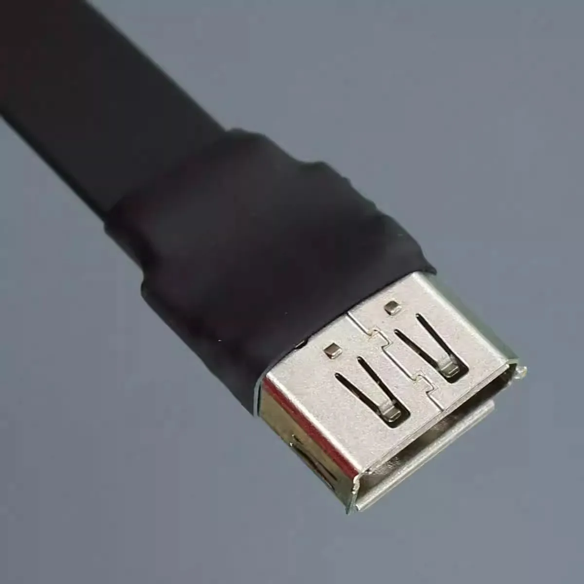 Cable de extensión de cinta DisplayPort 1,2 blindado ADT, Cable plano FPC macho-hembra, conector de ángulo DP de 90 grados/soporte de montaje de tornillo - imagen 5