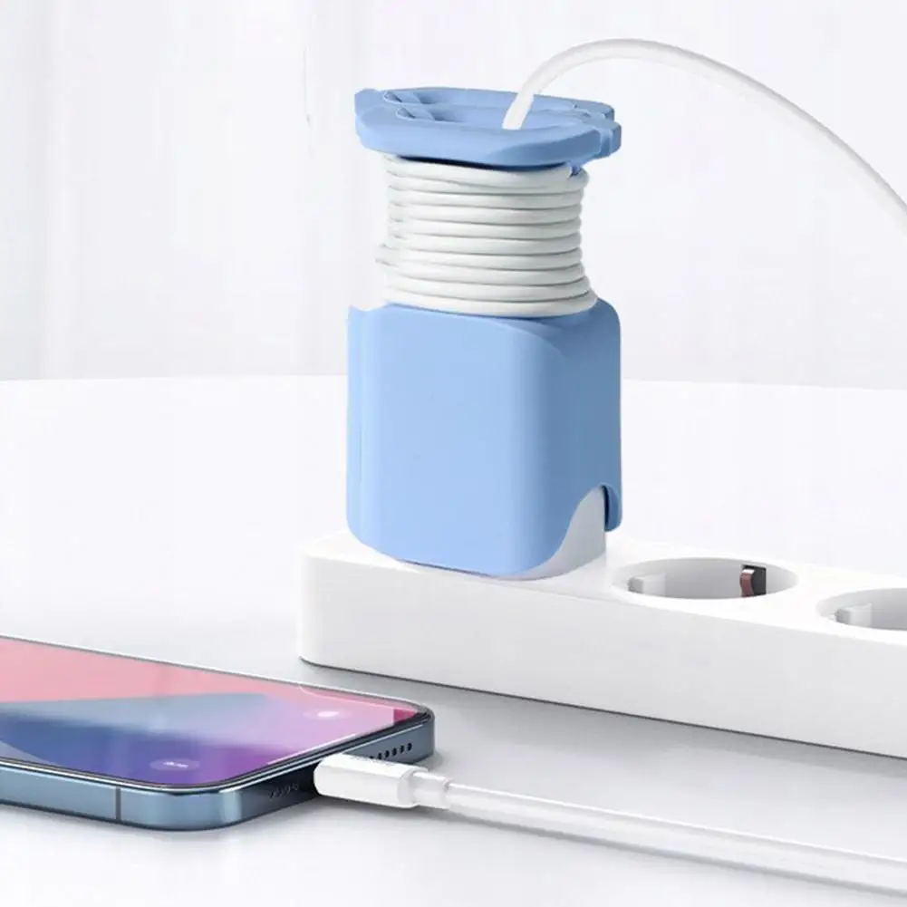 Funda protectora de silicona para cargador rápido de Iphone, carcasa de almacenamiento de Cable de datos, USB-C, 25w - imagen 3