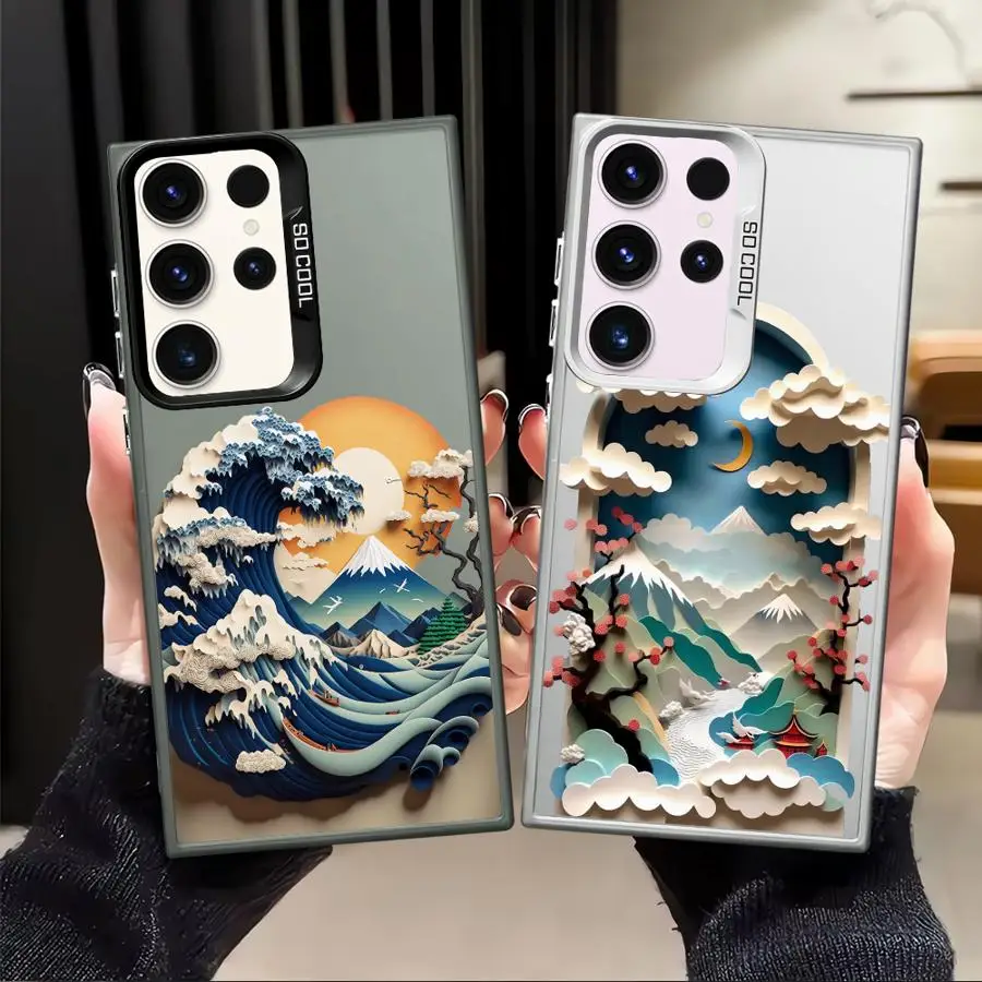 Funda trasera para teléfono Samsung Galaxy S25 Note 20 Ultra S22 S20 Plus S21 S23 S23 S24 FE suspensión de cielo de verano