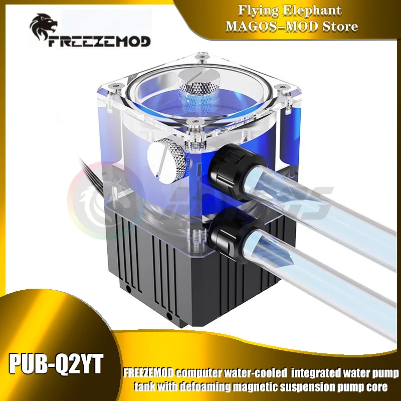 FreezeMod Bomba de caja de refrigeración por agua Res para caja Mini ITX, + indicador de flujo, 4000 RPM, 780 L/H, negro/plata/blanco PUB-Q2YT - imagen 2