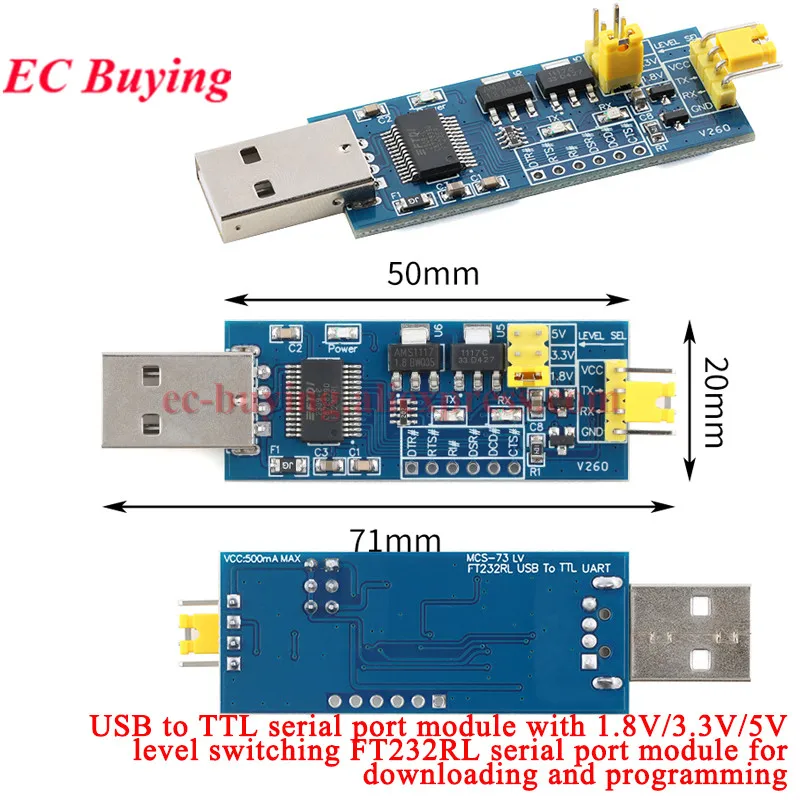 FTDI FT2232HL Adaptador USB a UART RS232 Doble Canal SPI I2C JTAG - imagen 4