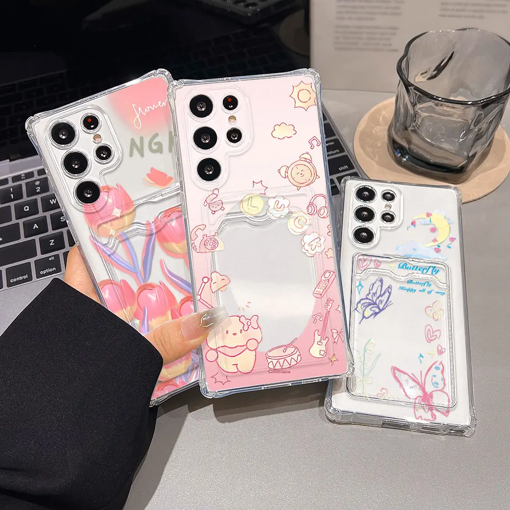 Funda con tarjetero para Samsung A16 A55 5G A54 A15 A35 A52 A53 A73 A34 A33 A14 A13 A12 A32 A72 A25 A24 A22 A51 A50 A71 fundas blandas - imagen 3