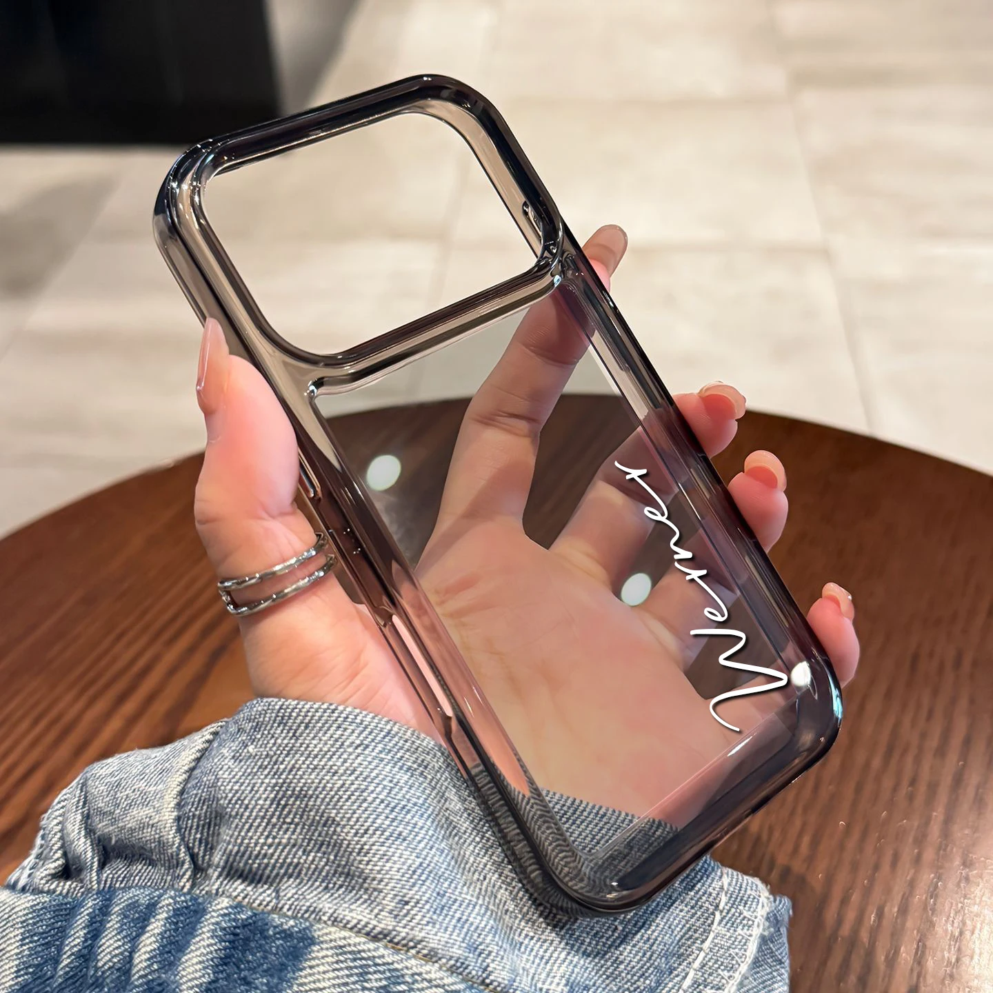 Funda DIY personalizada con nombre para iPhone 17 16 15 14 13 12 11 Pro Max Plus, funda suave de lujo transparente TPU a prueba de golpes - imagen 3