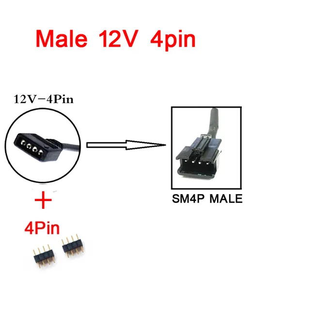 Male 12V 4pin